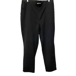 CROFT & BARROW HI-RISE STRAIGHT LEG PULL-ON KHAKI PANTS, WOMENS, XXL, BLACK